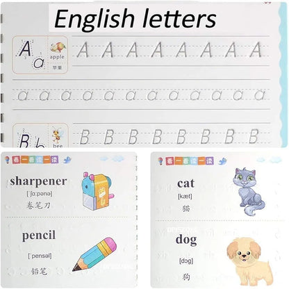 Magic Reusable Writing Practice Book Set For Kids With Pen And Refills