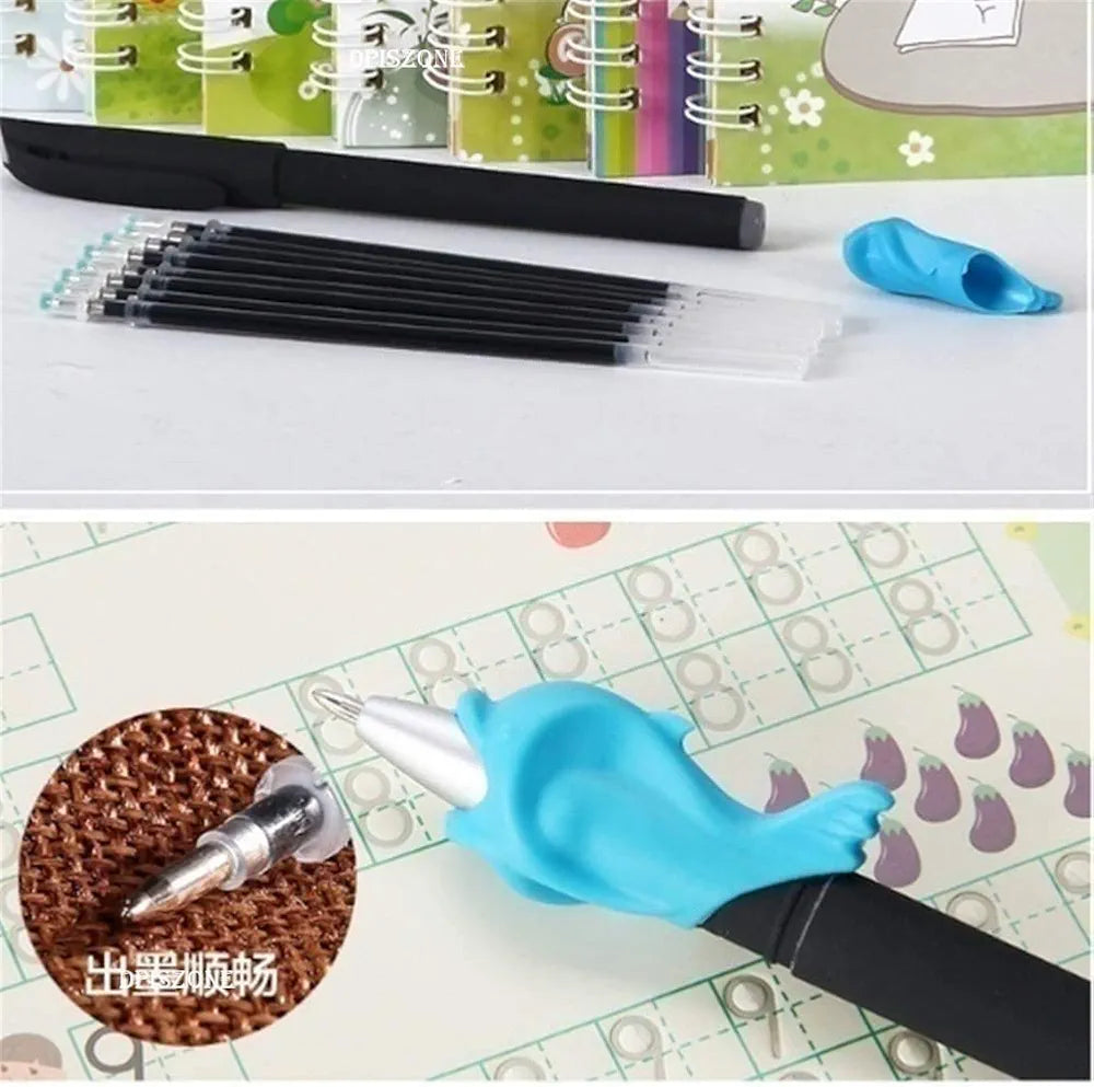 Magic Reusable Writing Practice Book Set For Kids With Pen And Refills